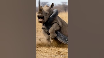 Giant Python vs Rhino #animals #nature #shorts #trending #wows #rescue