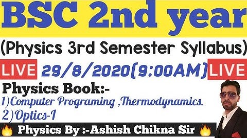 BSC 2nd Year 3rd Semester Physics Syllabus