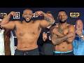 300LB Jarrell Miller FLEXES on Lenier Pero during final weigh-ins!