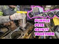 &quot;Purple Pete&quot; gets it together. C-15 with Aftermarket Cylinder head.