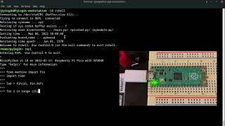 Raspberry Pi Pico with MicroPython using IDE, or text editor of choice.