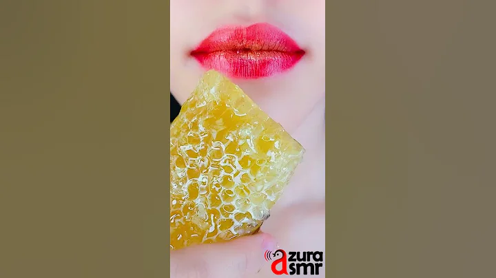 ASMR Raw Honeycomb, Edible Crystal - Extreme Soft Sticky Eating Sounds - No Talking #shorts