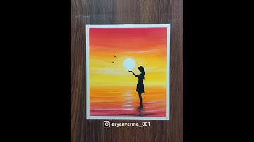 how to draw sunset drawing easy , soft pastels #shorts