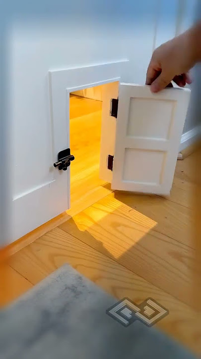 Doogie and cat door custom built for my daughtersplay room buka pintu kucing 🐱🎉 #shorts #trending