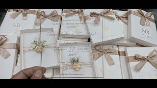 Wedding Card Design | Handmade Box Wedding card | Ecrylic Wedding Invitation Card