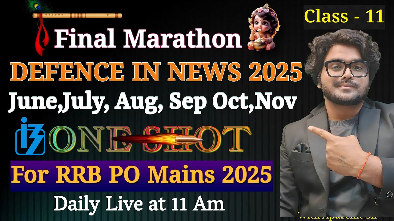 🔥 Final OneShot Defence in News June to November For RRB PO Mains 2025