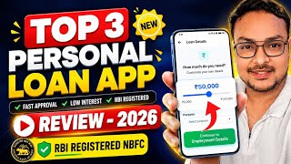 Top 3 Instant Loan Apps 2026 | Only ON KYC | RBI Registered NBFC 's | EMI Loan Only | Best Loan Apps