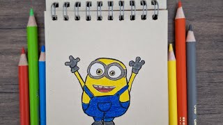 How to draw an easy minion😊 #drawing #art #doodle #viral #trending #minions #kidsdrawing