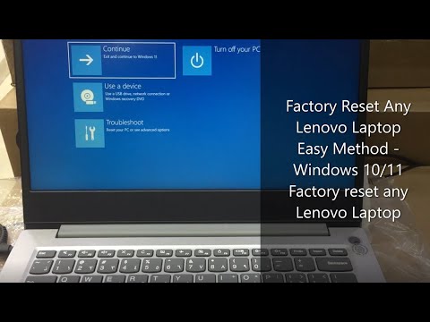 Factory Reset Any Lenovo Laptop Easy Method - Windows 10/11 | Factory reset any Lenovo Laptop