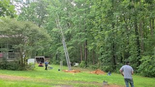 E136 How To Raise A HAM Radio Antenna Tower