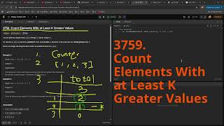 Leetcode Weekly Contest 478  Q1. Count Elements With at Least K Greater Values #python #dsa