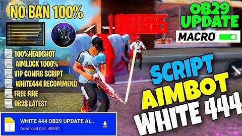 WHITE 444 CONFIG AUTO AIM LOCK FREE FIRE HEADSHOT  HACK WHITE444 & ROUK FF MAX CONFIG SCRIPT