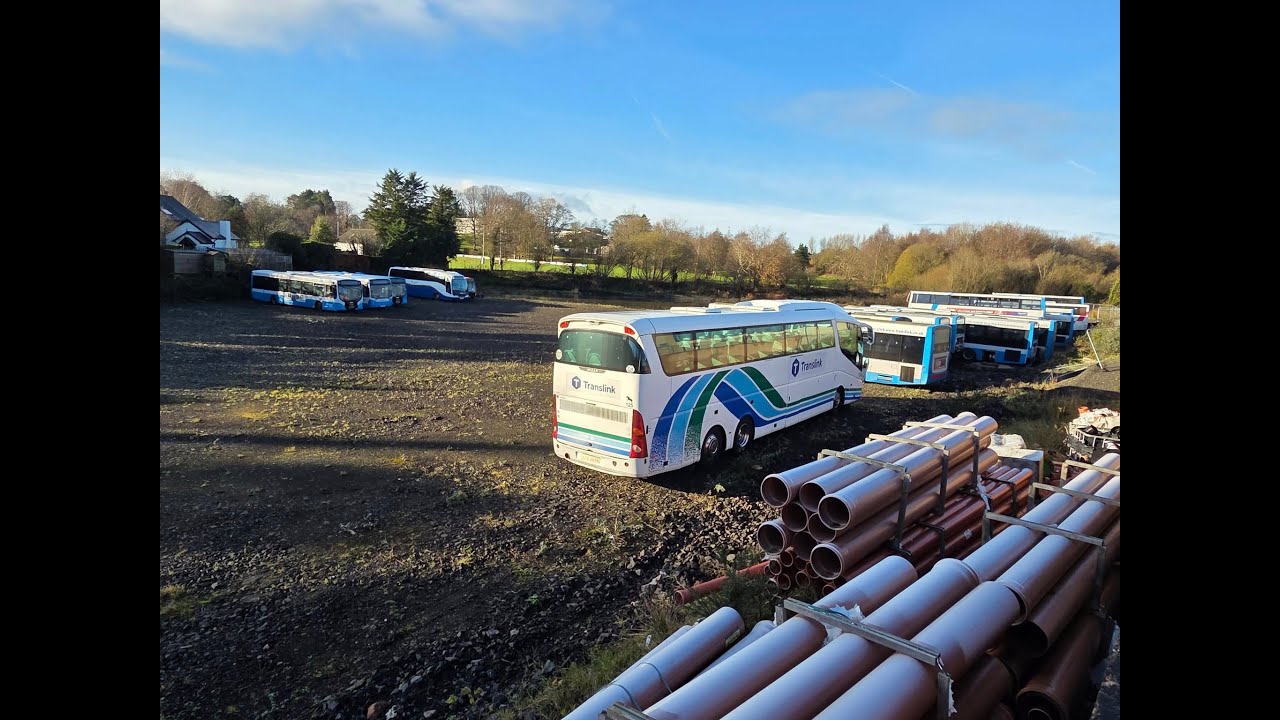 Withdrawn Ulsterbus , Metro Private Hire & Foyle Metro Vehicles stored in Ballymena. November 2025