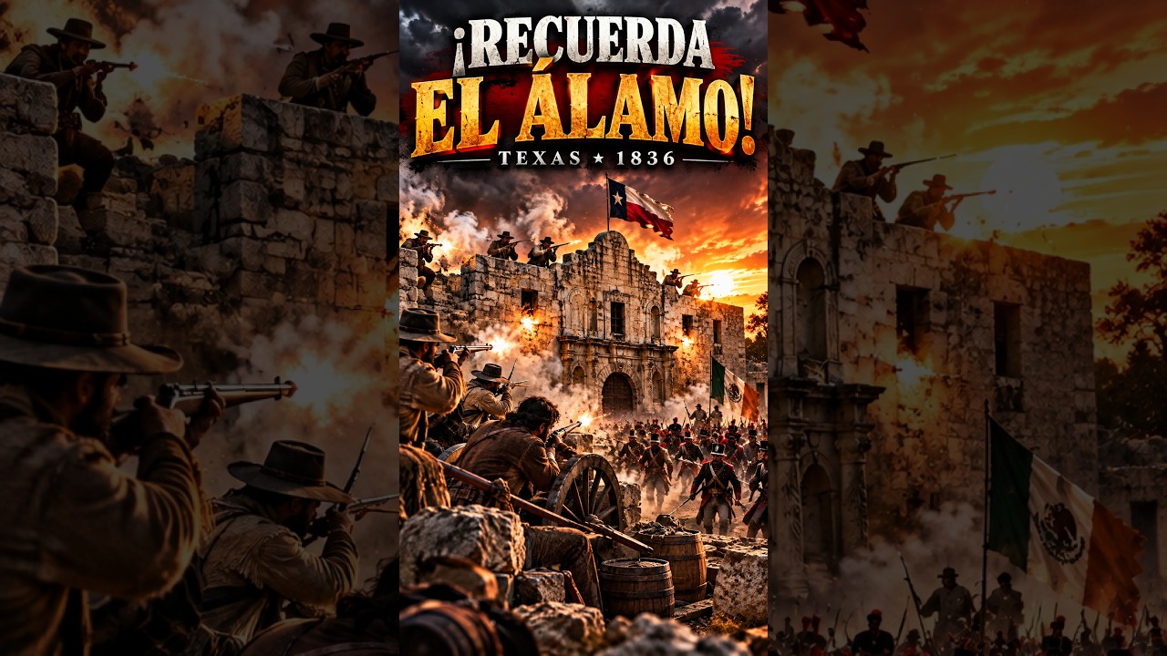 ⚔️ EL ÁLAMO 1836: ¡13 DÍAS DE RESISTENCIA Y UNA BATALLA FINAL! 🔥 #Shorts