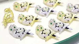 Diamond Owl Brooch: A Sophisticated, High-Carbon Diamond Brooch#brooch #vintagebrooch #highcarbon