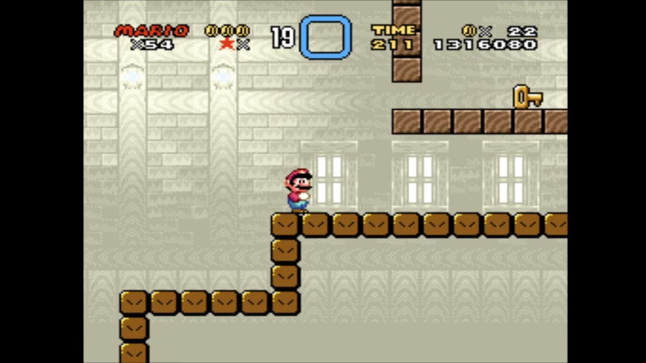 Snes Super Mario World Easiest way to get key in Bowser ghost house (no