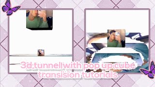 3d tunnel with pop up cube transision on alight motion | ae inspyred
