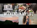 weekend vlog: anniversary date night, seafood boil, pool, movie night, hauls, DIY phone case
