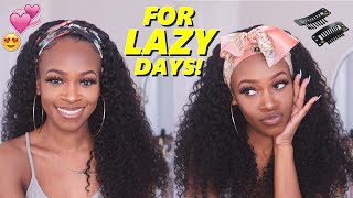 1 MINUTE HEADBAND WIG INSTALL??? For Lazy Days, The Gym &amp; Wig Beginners | Supernova Hair