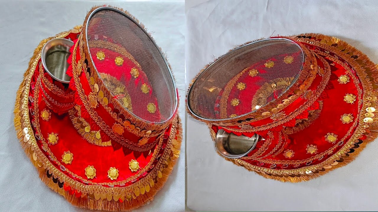 घर पर ही आसानी से करवाचौथ की थाली सजाएं|karwachauth thali making at home|