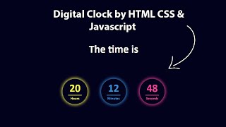 Digital clock UI design Using HTML & CSS3