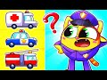 Policeman Drives Police Car Song 🚓 🚑 🚒 | Funny Kids Songs and Nursery Rhymes by Baby Zoo Story