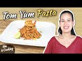 Tom Yum pasta (สปาเก็ตตี้ต้มยำกุ้ง) - Thai Recipes