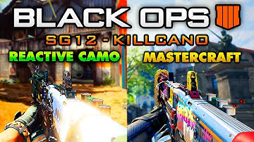 "Vanguard" REACTIVE  & "Boombox" MASTERCRAFT CAMO - BO4 SG12 Killcano Signature Weapon