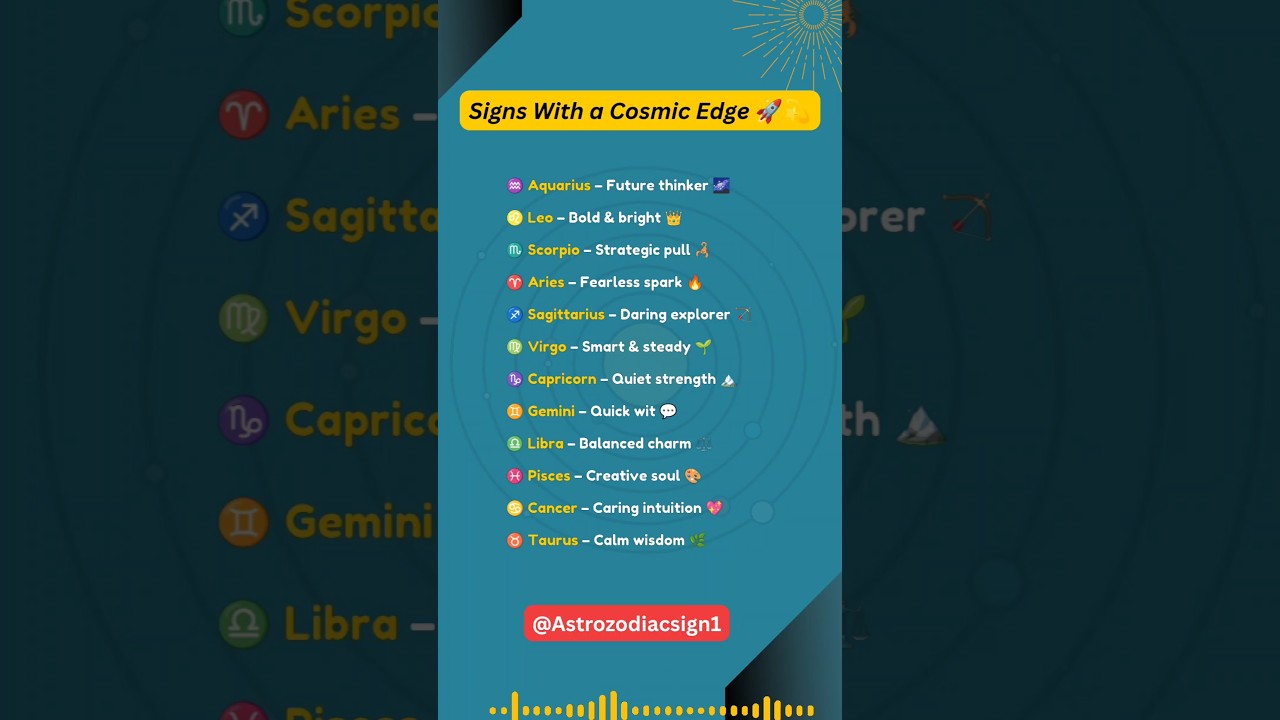 Signs With a Cosmic Edge 🚀💫 