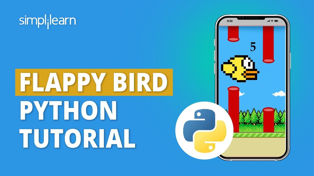 Flappy Bird Python Tutorial, Flappy Bird Game in Python, Python Projects  for Resume