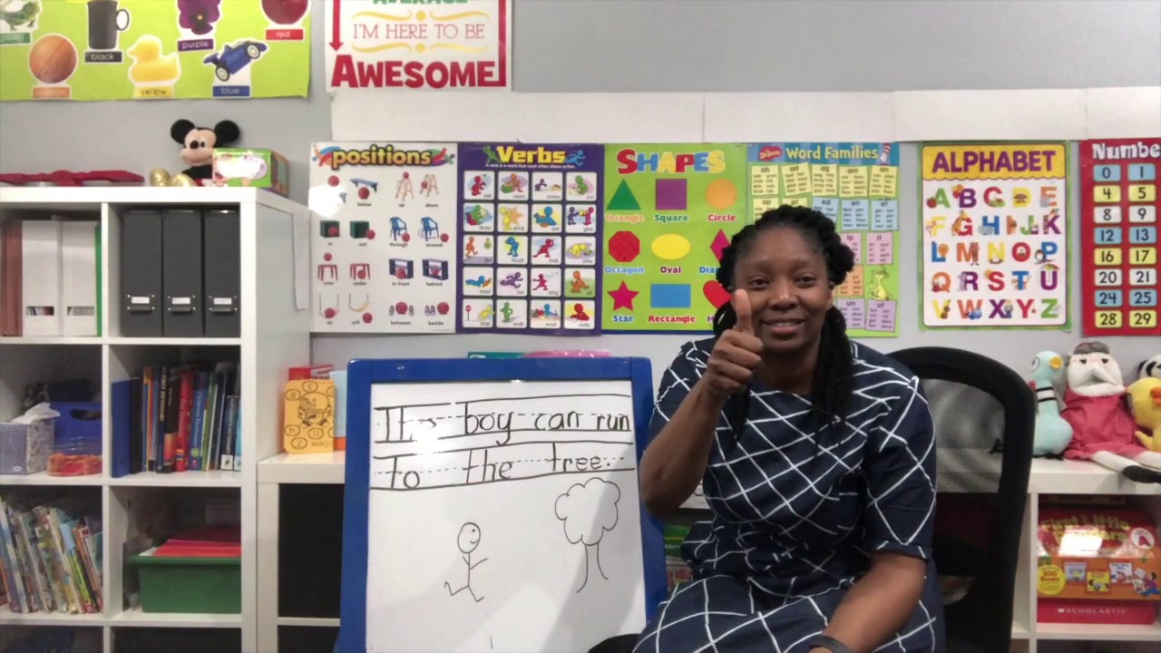 Writing a Sentence for Kindergarten - YouTube