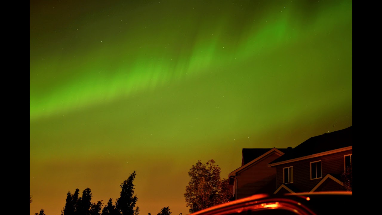 Aurora Borealis, Northern Lights West Edmonton from the backyard YouTube