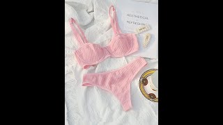 Floerns Women's Lingerie Set Textured Underwired Bra and Panty Nightgown screenshot 5