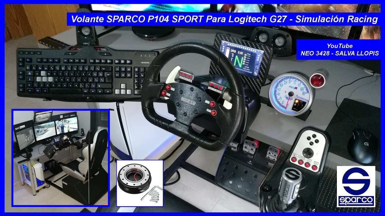 Volante Real Sparco P104 Sport Logitech G27 G29 Mod Youtube