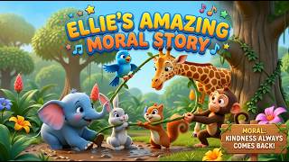🐘 Ellie The Elephant Moral Story | Kindness Always Comes Back | WonderBoo Kidz