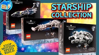 LEGO® Starship Collection Compilation - all three sets Speed Build Stop Motion