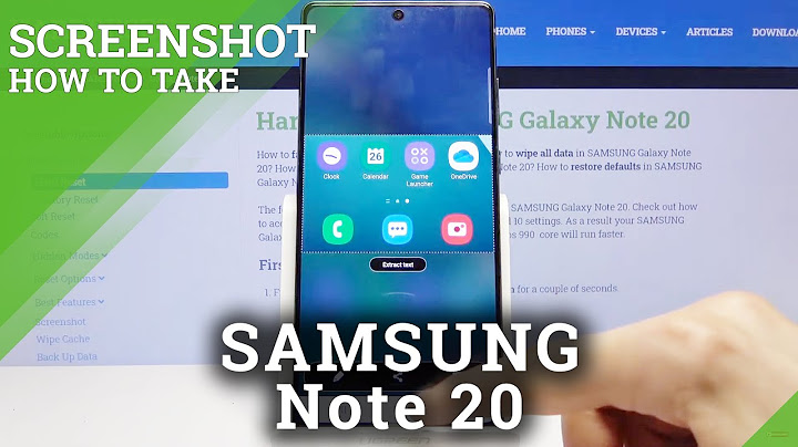 How to screenshot on a galaxy note 20