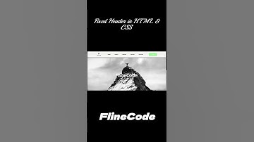 I Made A Fixed Header Using Only HTML & CSS