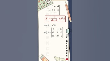 Cara Mencari Invers Matriks 3x3 #Shorts