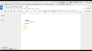 Google Doc heading feature used for journal entries.