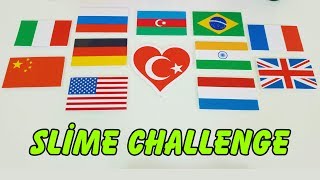 Ülke Bayraklarından Ne Çıkarsa Slime Challenge Şaka Slaym Eğlenceli Oyun Videosu