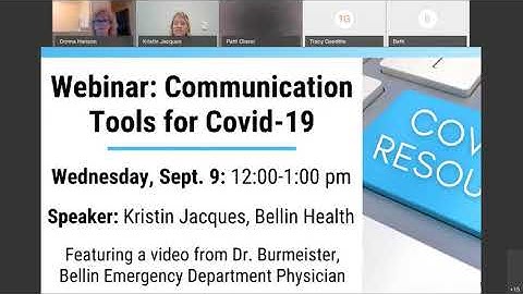 Webinar "Communication Tools for Covid-19