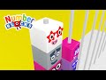 Practice Counting 1 to 100 using Numberblocks Characters while placing the cubes into a corner slot