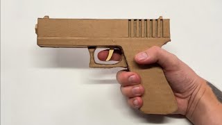 How to make a cardboard glock that shoots