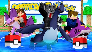 NADANDO na CORRIDA POKEMON na ÁGUA de 1000KM com LUCKY PIXELMON AQUÁTICA no MINECRAFT