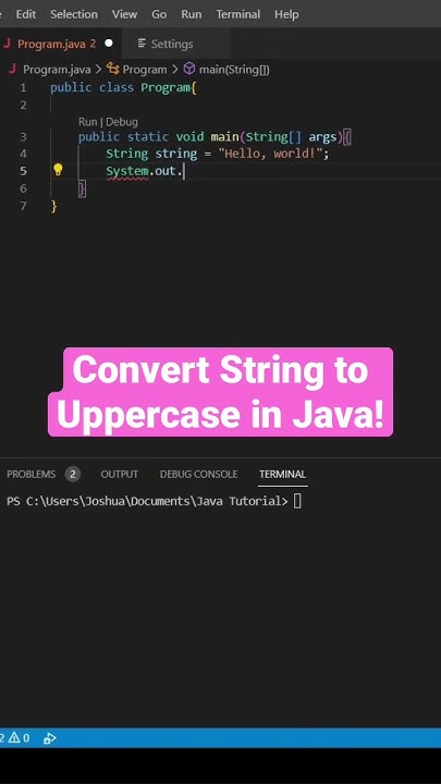 Convert String to Uppercase in Java! #shorts #python #programming # ...