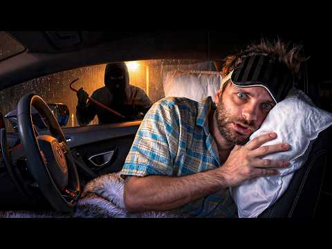 OVERNIGHT in a public carpark.. (in a Lamborghini)