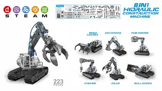 STEAM Assemble DIY Stunt Robotic Truck Hydraulic Machine Robot Arm School Education Kit