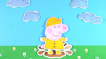 Paper dolls | Peppa pig English | 🌧️ Rainy Day | Drawing and Coloring | Dress up – Papercraft