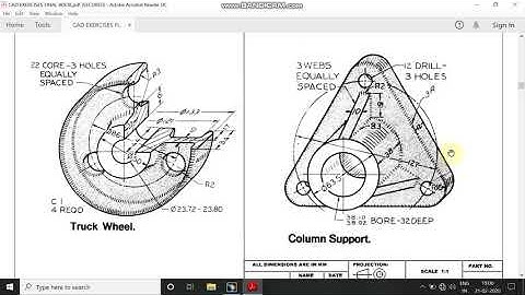 CATIA Part Design Exercise 6 - Column Support